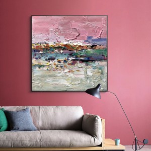 Marco de lona abstractonuevo diseño pintado a mano decoración para el hogar foto pintura de piso