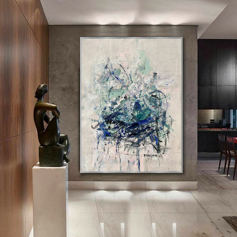 100% Hecho a mano Modern Wall Art Resumen Pintura al óleo sobre lienzo para la decoración de entrada