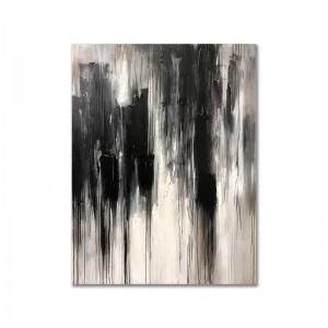 Cuadros Decorativo Negro Mano Pintura Acrílico Pintura Lienzo Abstracto Decoración de Pared Aceite Colgando Pintura Grande