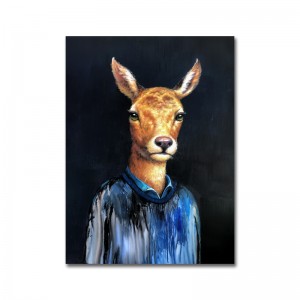 100% Pintura al óleo hecha a mano Animal Decoración del hogar Resumen Contemporáneo Lienzo Art Orea