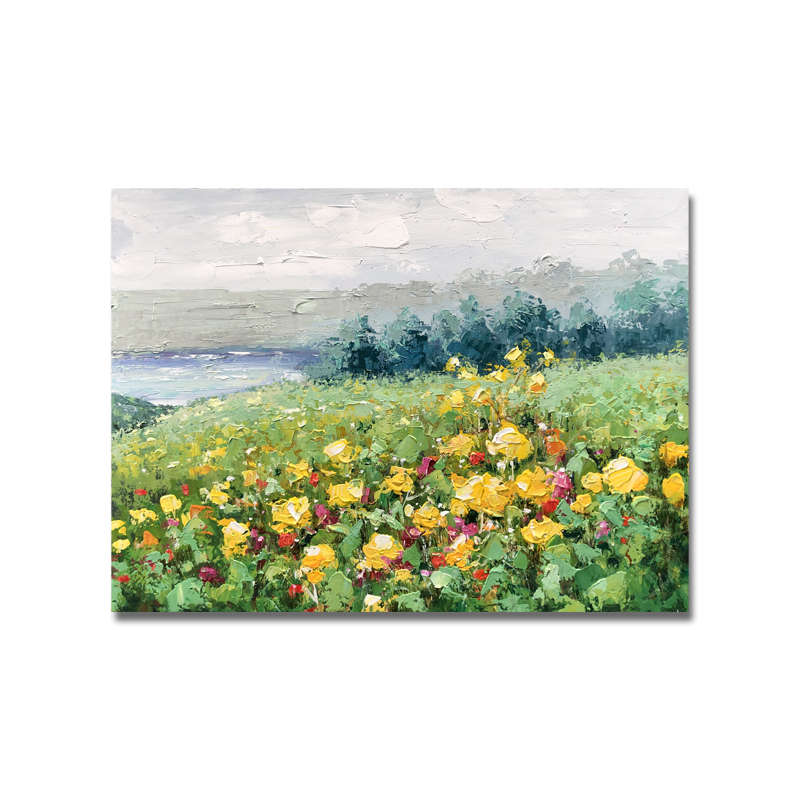 Flores modernas decoración de la pared pintura abstracta hecho a manonatural paisaje pastoral pintura al óleo